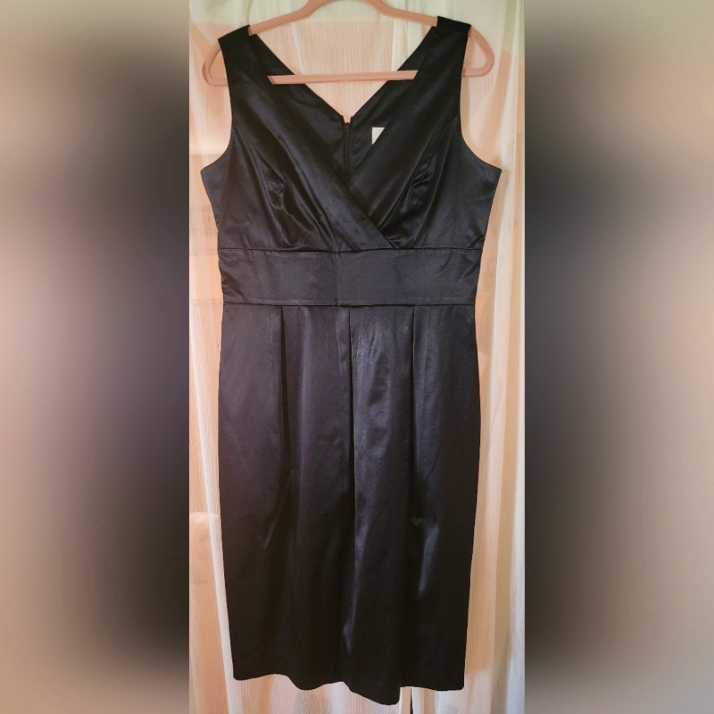 Spiegel Black Satin Dress - Classic LBD - 12